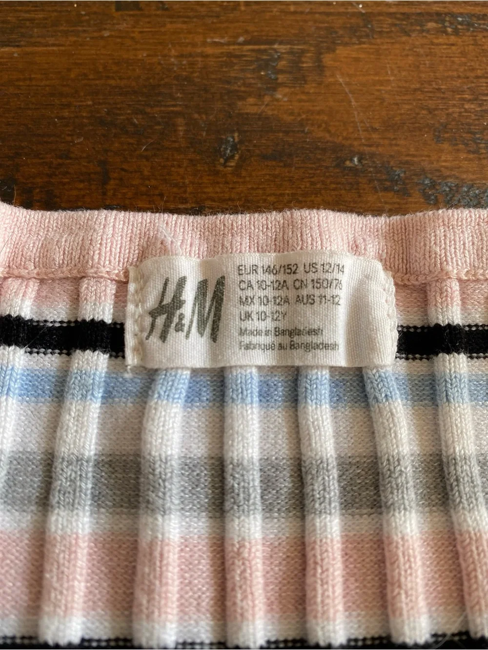 H&M Pink Striped Ribbed Halter Tank